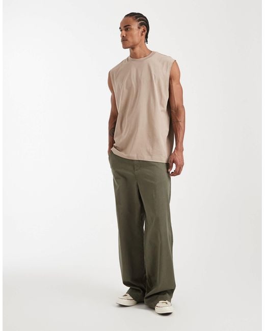 ASOS Natural Essentials Oversized Tank for men