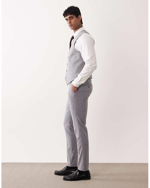 ASOS Gray Skinny Suit Trousers for men