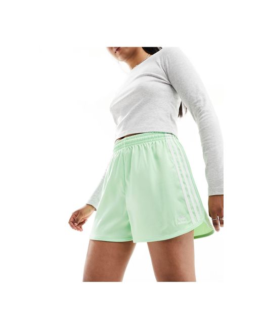 Adidas Originals Green Three Stripe Sprinter Shorts