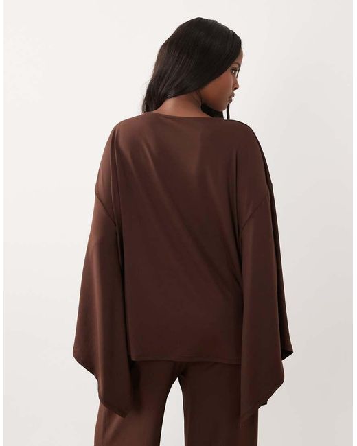 ASOS Brown Cape Style Top Co-Ord