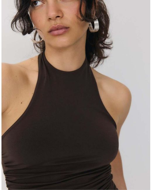 Stradivarius Blue Halterneck Bodysuit