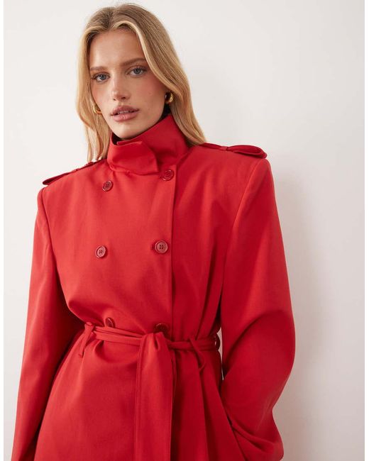 ASOS Shoulder Pad Tailored Trench Coat