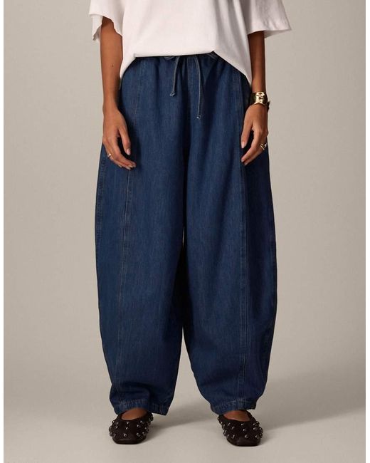 ARRANGE Blue Willa Barrel Trouser