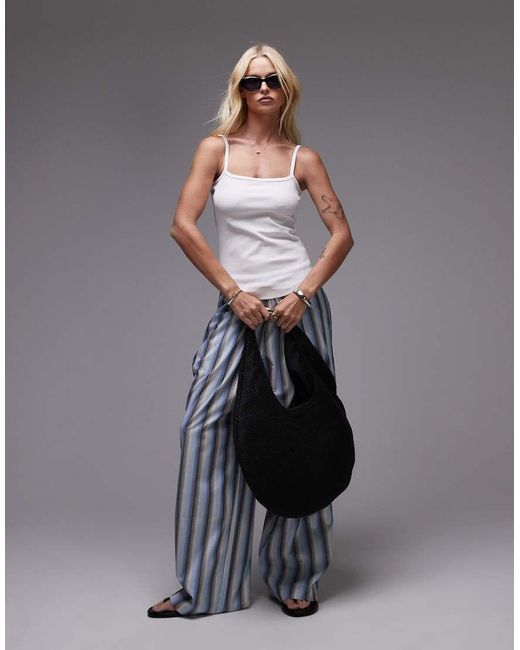 & Other Stories Gray Sleek Fit Jersey Strappy Vest
