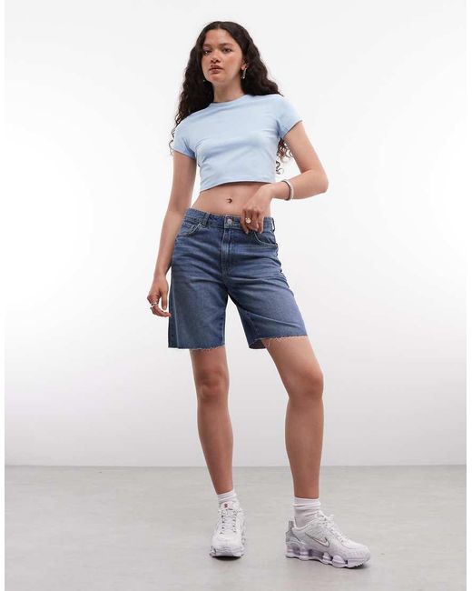Collusion Blue Super Crop T-shirt