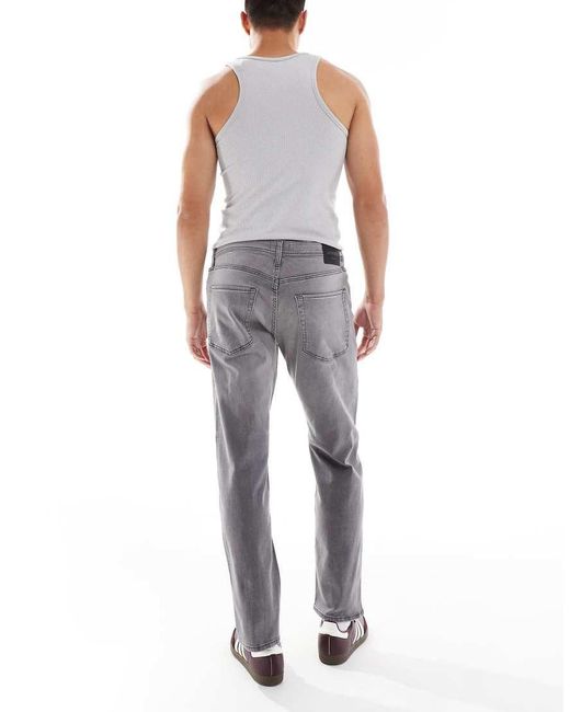JJ Rebel Gray Adam Tapered Fit Jeans for men