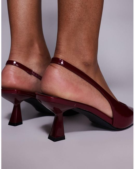 SIMMI Purple Simmi London Dorothy Wide Fit Slingback Heeled Shoes