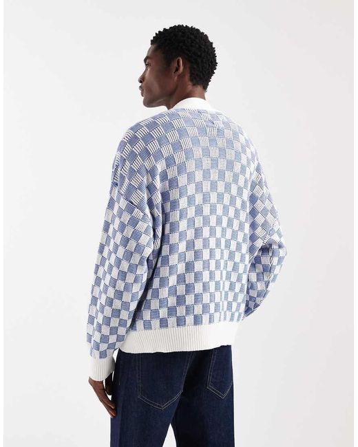 Tommy Hilfiger Blue Relaxed Fit Textured Cardigan for men