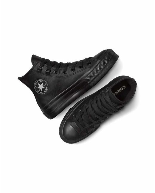 Chuck Taylor All Star Lift Hi di Converse in Black