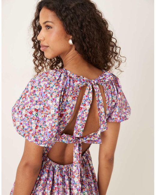 Glamorous Pink Tie Back Mini Dress