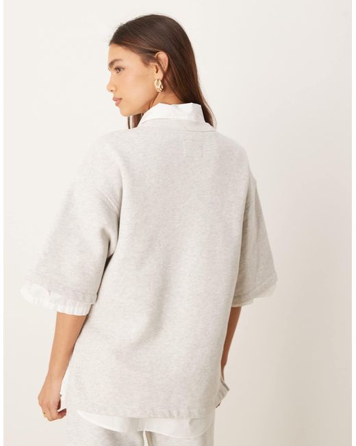 Abercrombie & Fitch Natural Oversized T-shirt With Side Slits