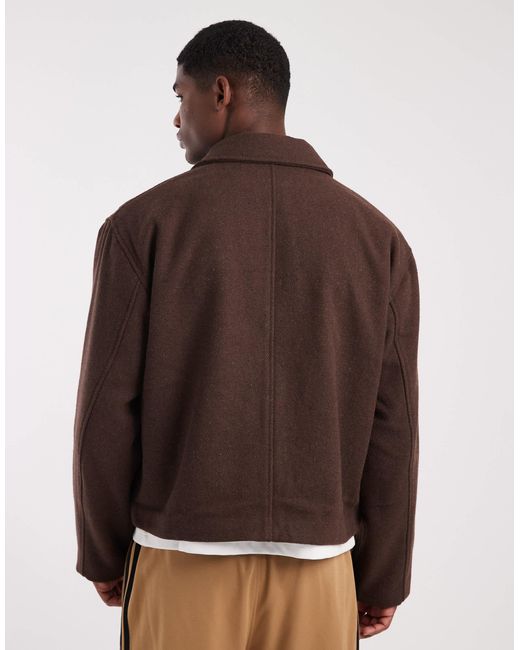 ASOS – harrington-jacke in Brown für Herren