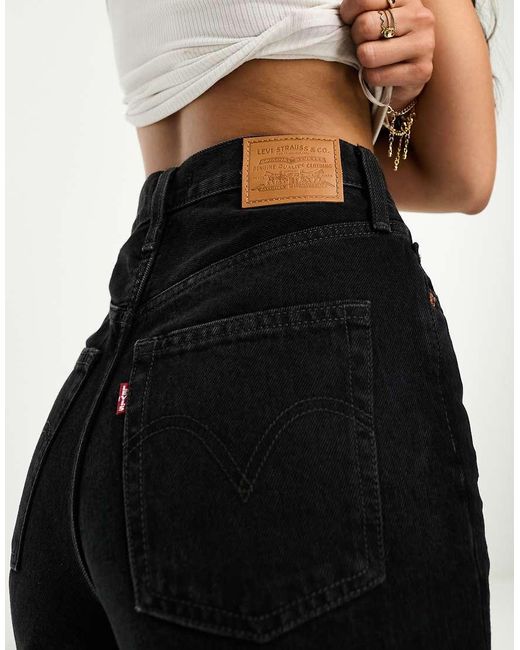 Levi's Black Ribcage Wide Leg Jean