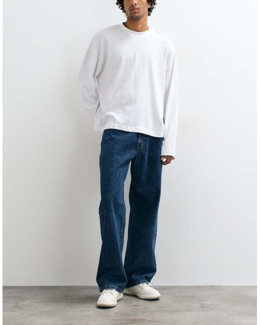 Abercrombie & Fitch White baggy Fit Jeans for men