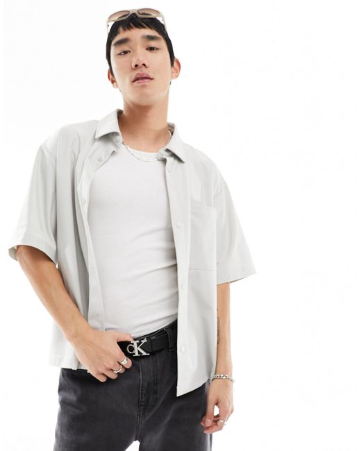 Calvin Klein – kurzärmliges hemd in White für Herren