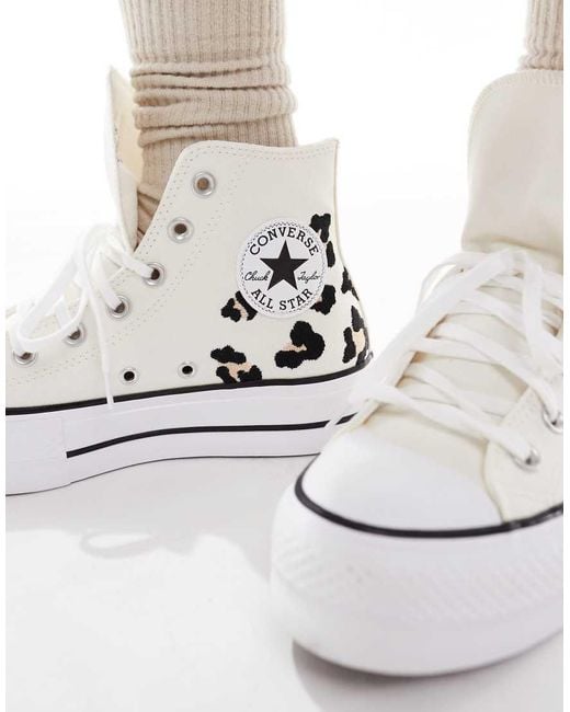 Converse White Chuck Taylor All Stars Lift Trainers