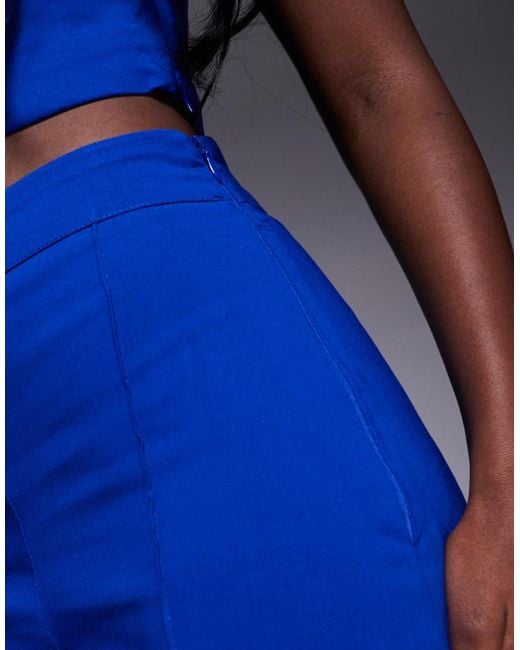 Vesper Blue High Waisted Wide Leg Trousers