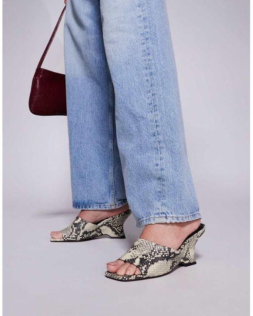 ASOS Blue Trifle Mule Wedges
