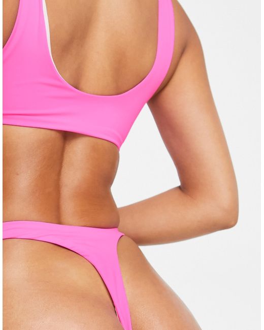 ASOS Pink Mix And Match High Leg Thong Bikini Bottom