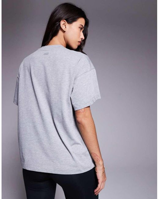4505 Gray Icon Heavyweight Cotton Oversized T-shirt With Quick Dry Finish
