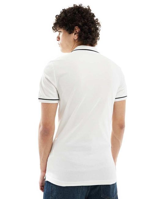 Calvin Klein White Tipping Slim Polo for men