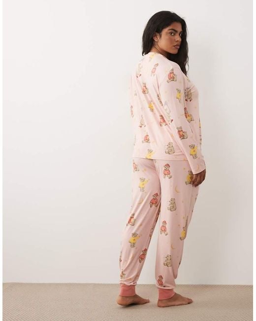 Chelsea Peers Pink Curve Long Sleeve Pyjama Set