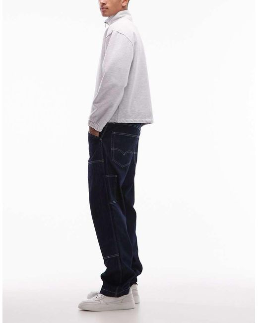 Levi's Blue Workwear 568 Loose Double Knee Jeans for men