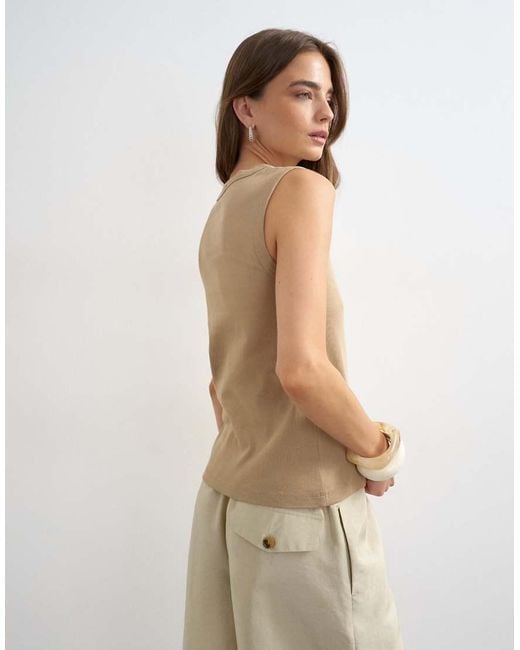 TOPSHOP Natural Slim Tank