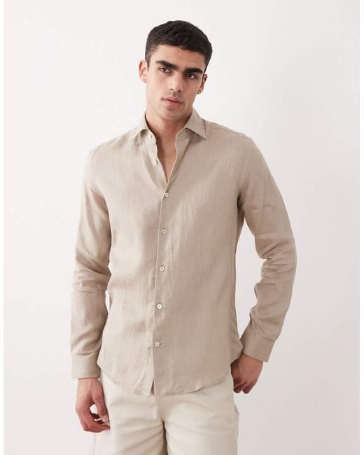 Mango Natural 100% Linen Relaxed Shirt for men