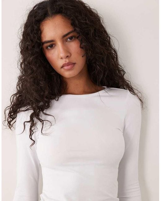 Cotton On White Everyday Smooth Long Sleeve