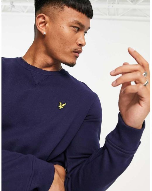 Lyle & Scott Blue Crew Neck Sweat for men