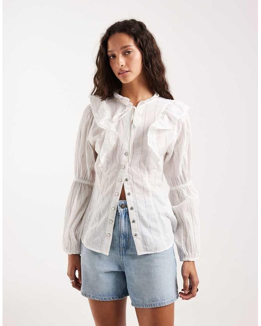 Wrangler White Longsleeve Blouse