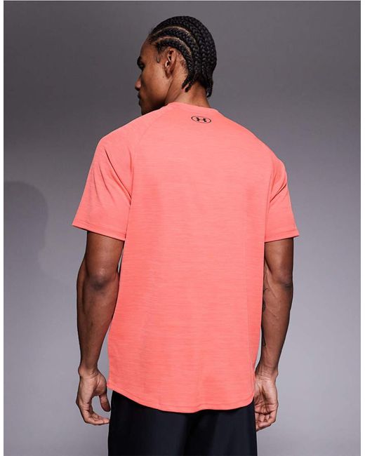 Under Armour Pink Tech Textu Short Sleeve T-shirt for men