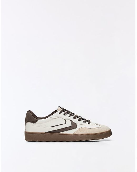 Bershka Blue Retro Trainers