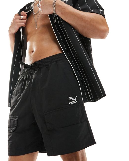 PUMA Classics – cargo-shorts in Black für Herren