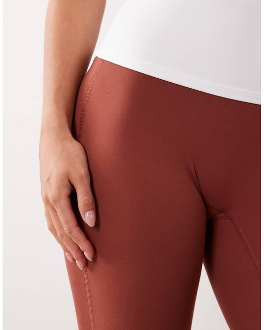 4505 Red Petite Icon High Waist Slim Kick Yoga legging