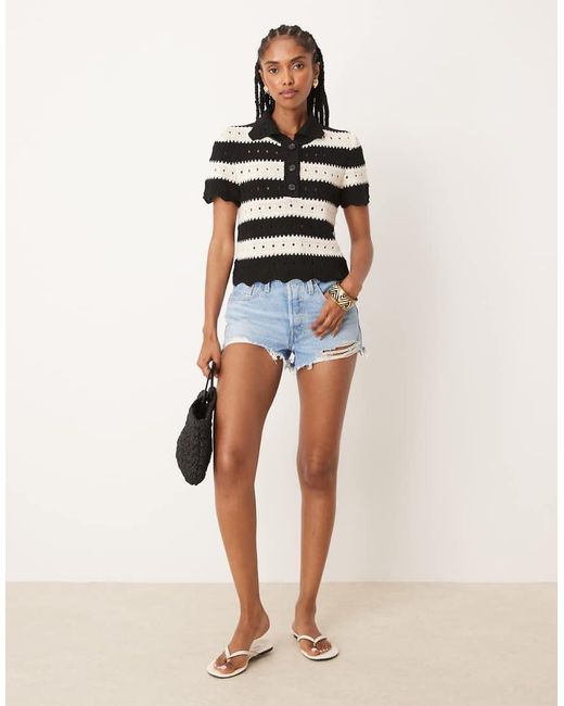 ASOS White Knitted Polo