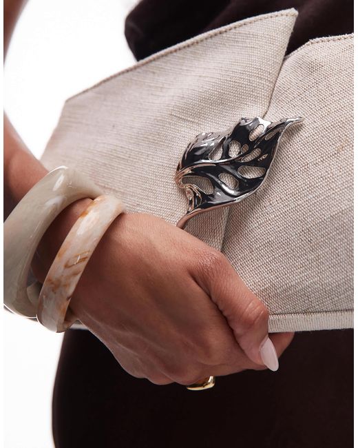 & Other Stories Natural – canvas-clutch
