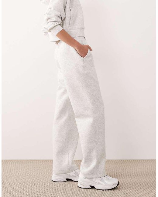 Abercrombie & Fitch Natural Ypb High Rise Straight Leg Fleece joggers Co-ord