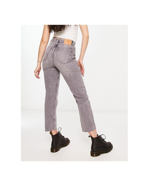ONLY Emily High Waisted Straight Leg Jeans in White | Lyst