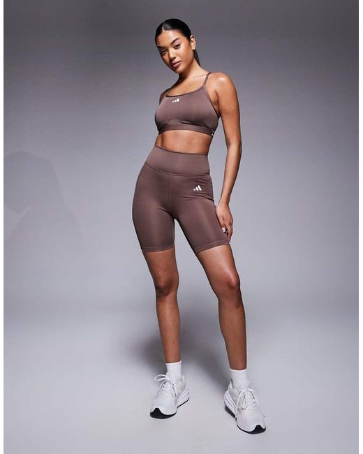 Adidas Originals Gray Adidas Training Light Support Sports Bra