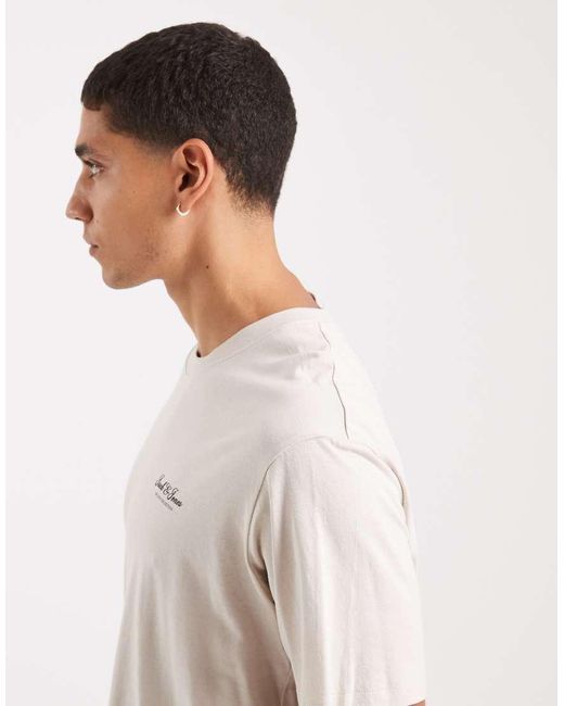 Jack & Jones White T-shirt With Script Logo for men