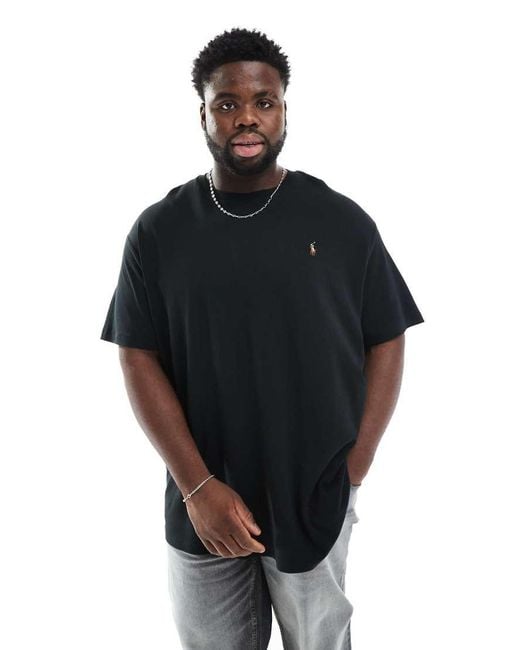 Polo Ralph Lauren Blue Big & Tall Icon Logo Pima Cotton T-shirt Classic Fit for men