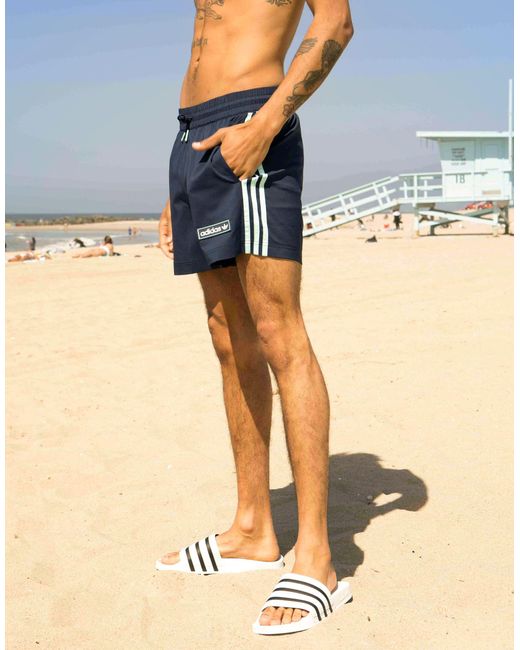 adidas Originals 'summer Club' Swim Shorts in Blue for Men | Lyst Australia