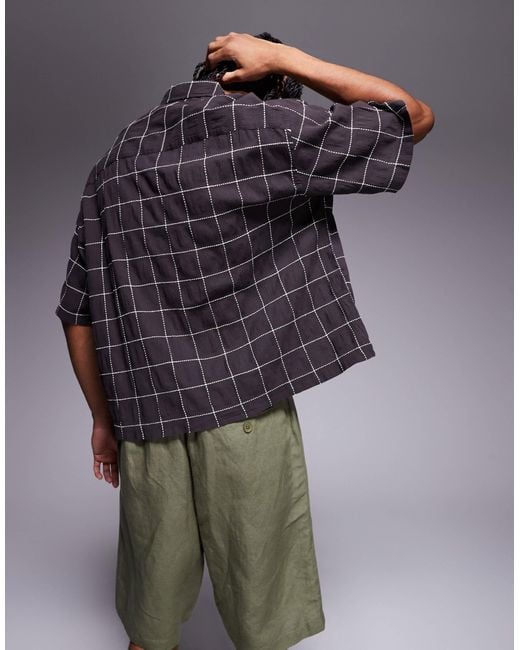 ASOS – kastiges oversize-hemd in Gray für Herren