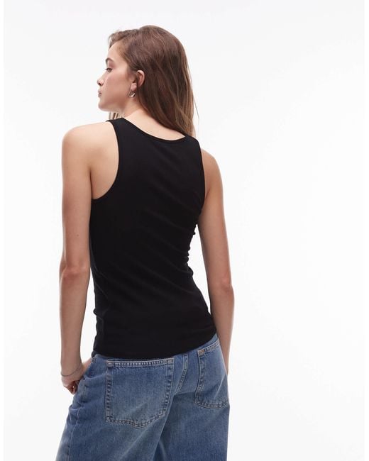 ARKET Black Merino Wool Cosy Knitted Singlet Top