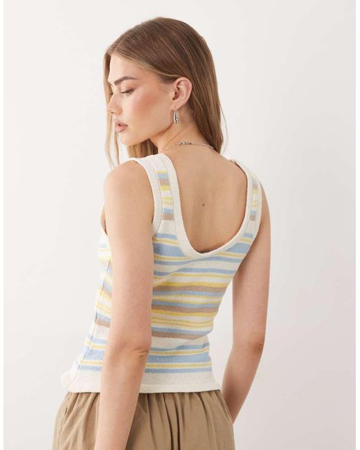 ASOS Green Knitted Cotton Blend Singlet