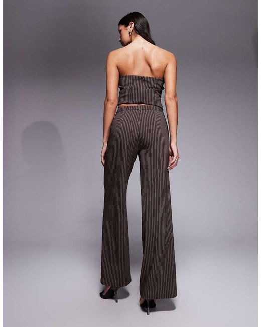 Kaiia Gray Exclusive Tailored Wide Leg Pants