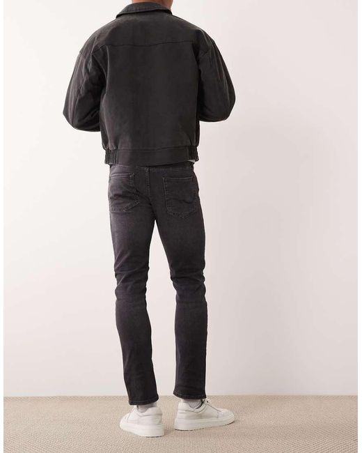 Vaqueros De Corte Slim Con Lavado Negro Glenn De Jack & Jones de hombre de color Blue