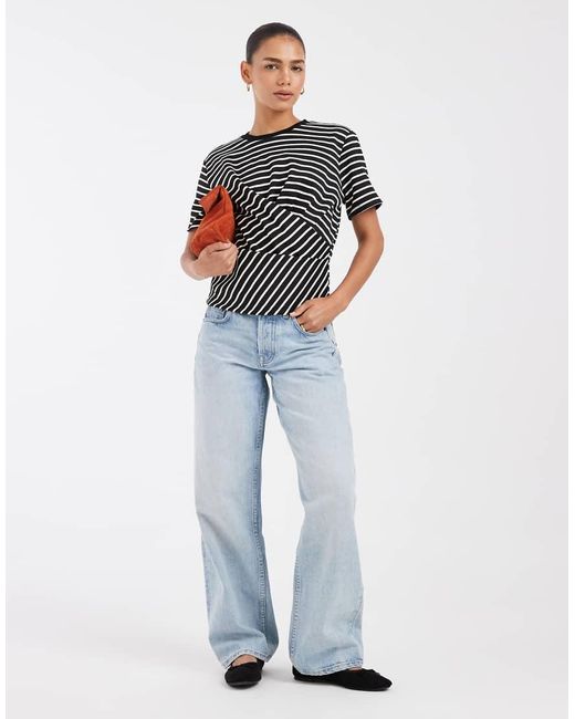 Vero Moda Gray Ruched Detail T-shirt
